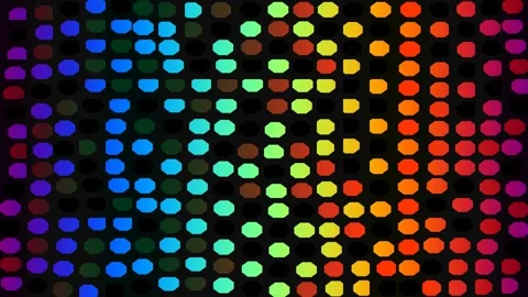 Rainbow Octagon Tile Pattern Motion Graphic Stock Footage 334764413