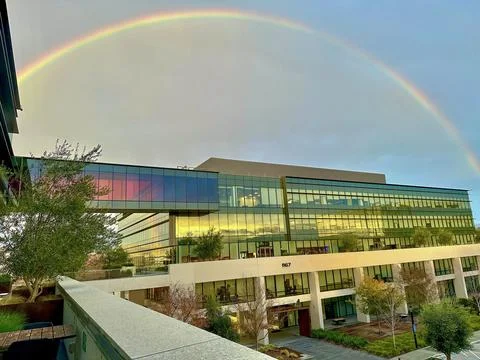 Rainbow at the Office Stock Photos