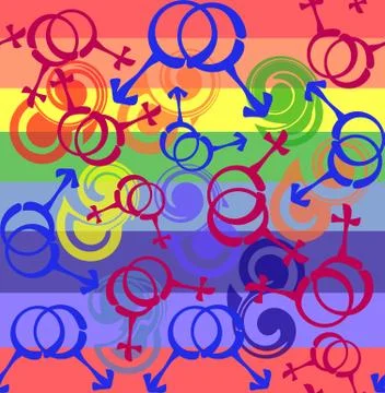 Rainbow opt art background. Seamless vector pattern. LGBT colors. Abstract ge Illustrazione stock