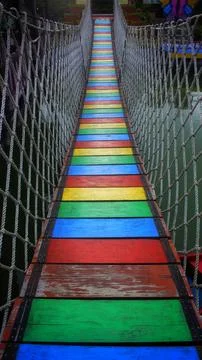 Rainbow or colorful bridge Stock Photos