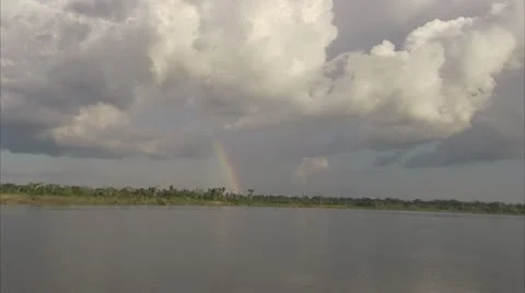Rainbow over the Amazon River Video Vídeo Stock 12761554