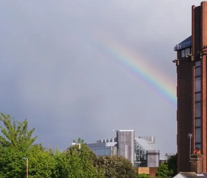 Rainbow over Basingstoke Stock Photos