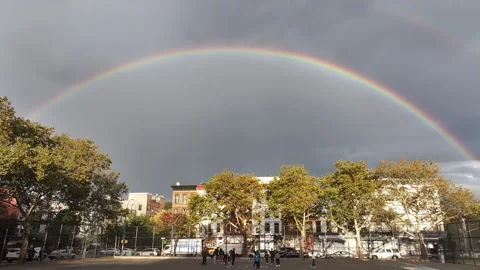 Rainbow over Brooklyn Stock Footage 253898683