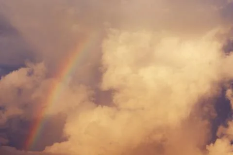 Rainbow over a building Stock Photos