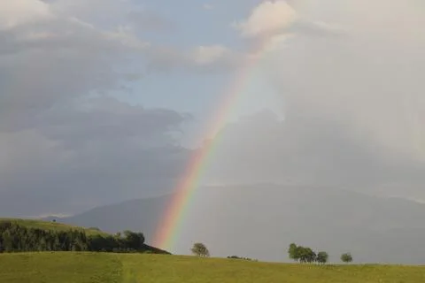 Rainbow over Carinthia (Austria) Stock Photos