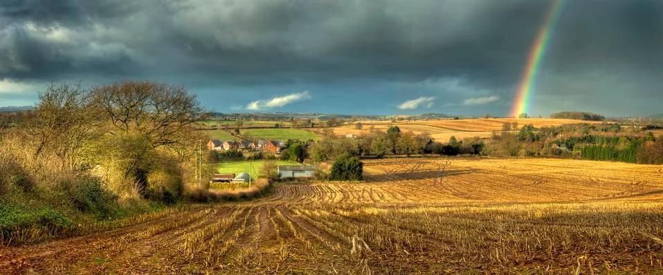 Rainbow over clent Stock Photos