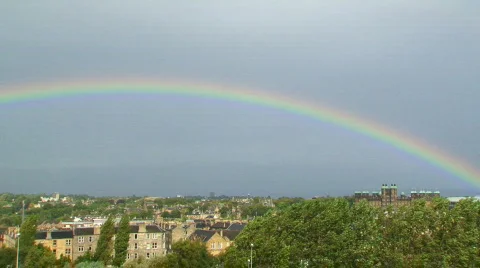 Rainbow over Edinburgh 스톡 동영상 531813