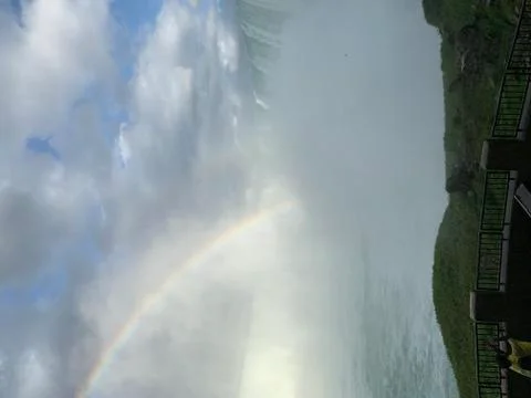 Rainbow over the Falls Stock Photos