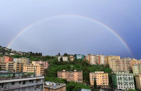 Rainbow over Genova Stock Photos