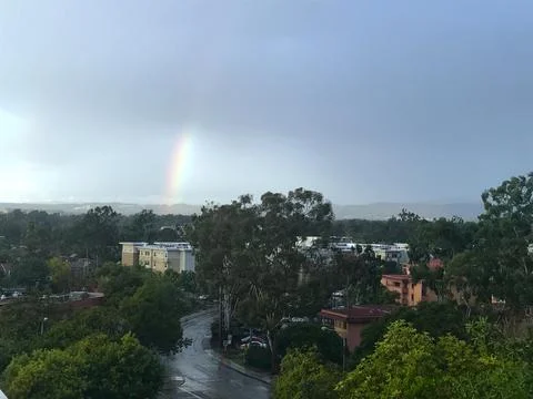 Rainbow over Irvine Foto stock