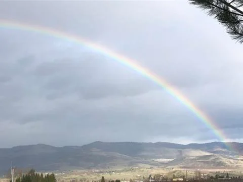 Rainbow Over Mountains Stock Photos