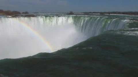 Rainbow over the Niagara Falls Vídeo Stock 446114