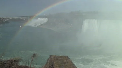 Rainbow over the Niagara Falls Stock-Footage 687340