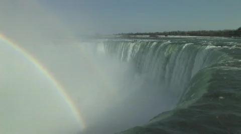 Rainbow over the Niagara Falls Vídeos de archivo 687423