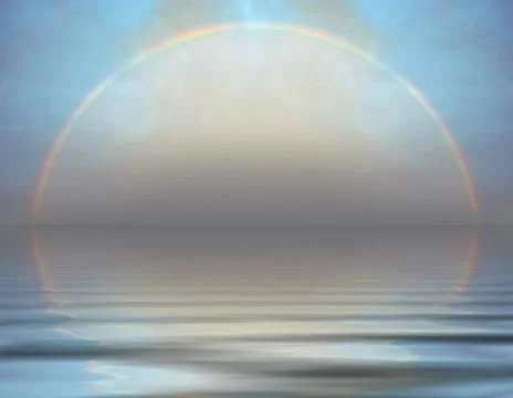 Rainbow over the sea Stock Photos