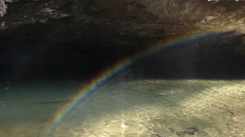 Rainbow over water Stock Footage 42113139