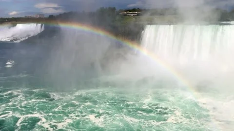 A rainbow over water Stock-Footage 155586636