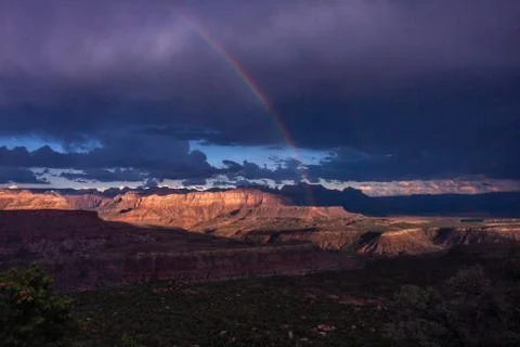 Rainbow over Zion Stock Photos
