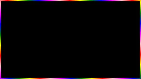 Rainbow overlay frame with rainbow color gradient on black background Video stock 341267508