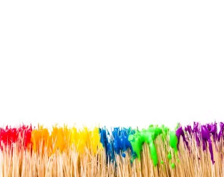Rainbow paint background Stock Photos
