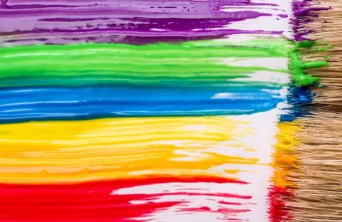 Rainbow paint background Stock-Fotos