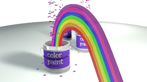 Rainbow Paint (HD) Video stock 7340456