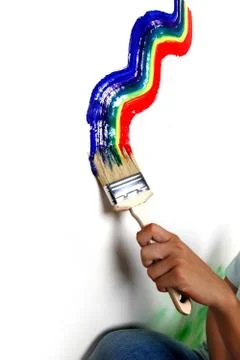 Rainbow paint Stock Photos