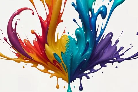 Rainbow paint splash - concept design Ilustración de archivo