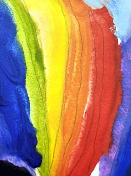 Rainbow paint texture on paper Stock Illustration