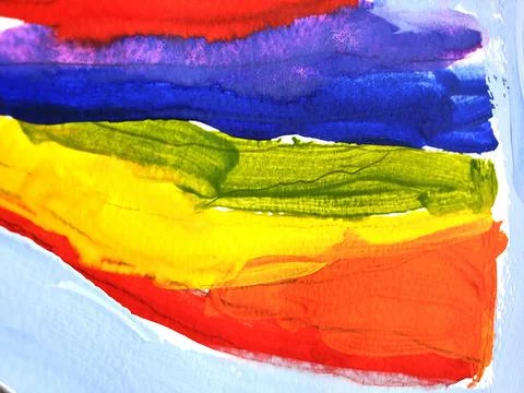 Rainbow paint texture on paper Stock Illustration