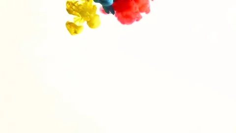 Rainbow paint in water Stock Footage 81071505