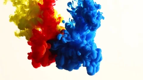 Rainbow paint in water Stock Footage 81146595