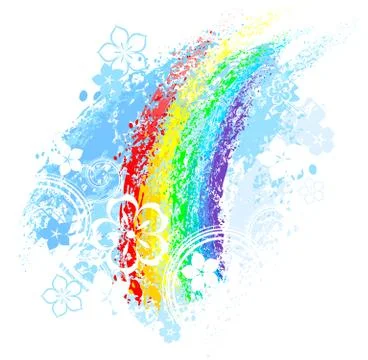 Rainbow Painted Stock Illustration