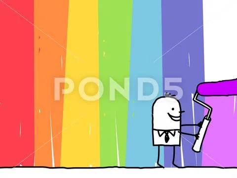 Rainbow painting Stock Illustration