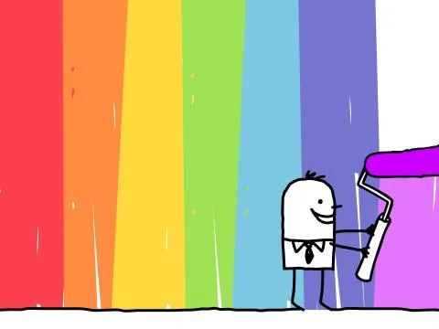 Rainbow painting Stock Illustration