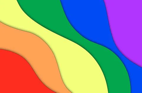Rainbow paper cut out background. The symbol of the LGBT community Stock Illustration