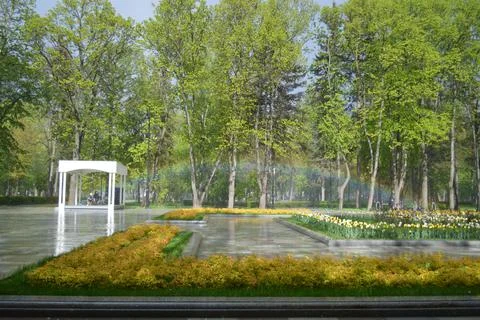 A rainbow in the park Stock Photos