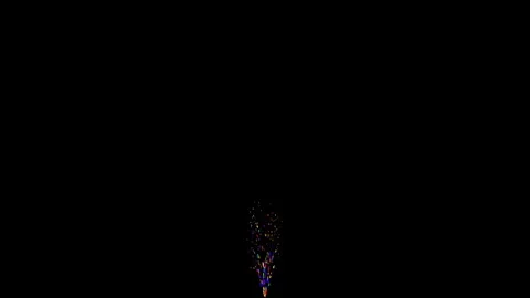 Rainbow particle animation moving up from bottom to top in black Stockbeeldmateriaal 321013140
