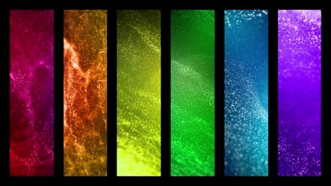 Rainbow Particle Frame Abstract Background 4K Loop Stock Footage 313836770
