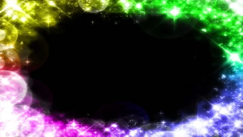 Rainbow particle star glow side loop animation Stock Footage 146112001