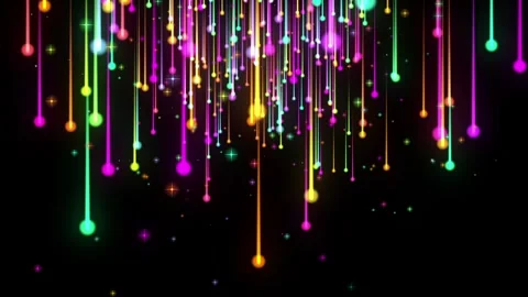 Rainbow Particles Waterfall. Video stock 297165551