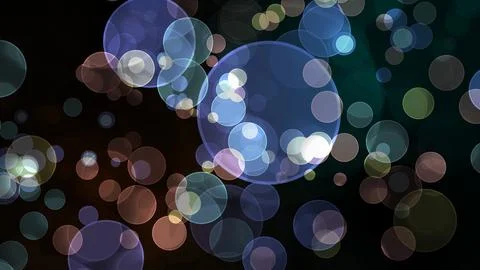 Rainbow pastel big one bubble divine dimension bokeh blur absract dark isolat Stock Illustration