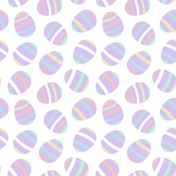 Rainbow Pastel Easter Egg Seamless Pattern Background 스톡 일러스트
