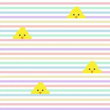Rainbow Pastel Easter Egg Seamless Pattern Background Stock Illustration
