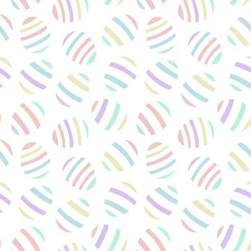 Rainbow Pastel Easter Egg Seamless Pattern Background Stock Illustration