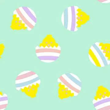 Rainbow Pastel Easter Egg Seamless Pattern Background Illustrazione stock