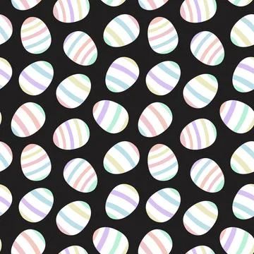Rainbow Pastel Easter Egg Seamless Pattern Background Illustrazione stock