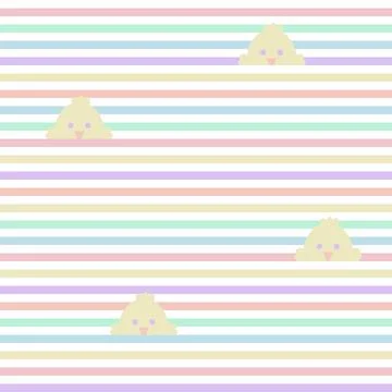 Rainbow Pastel Easter Egg Seamless Pattern Background Stock Illustration