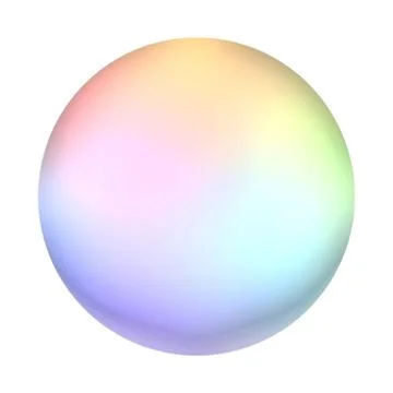 Rainbow pastel gradient round air soap bubble ball.A multicolored circle Illustrazione stock
