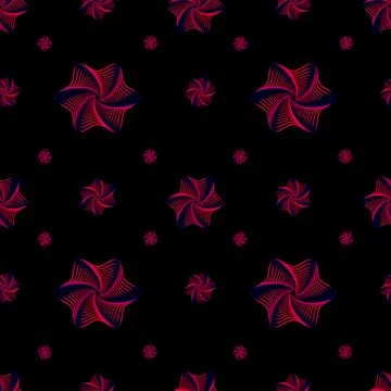 Rainbow pattern of abstract flower, arcs, stars on a white background, for .. Stock Illustration